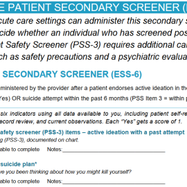 ED Safe Patient Secondary Screener