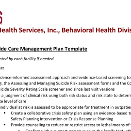screenshot of UHS inpatient suicide care pathway 