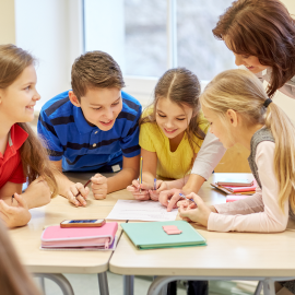 children in group setting