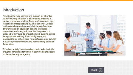 Opening screen from storyline