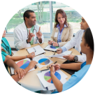 Group of Medical Staff Looking at Data